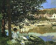 Claude Monet On the Bank of the Seine, Bennecourt, 1868 oil painting reproduction